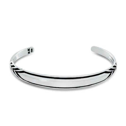 Cuff Bangle Curved - Chevron - IKKU Jewelry