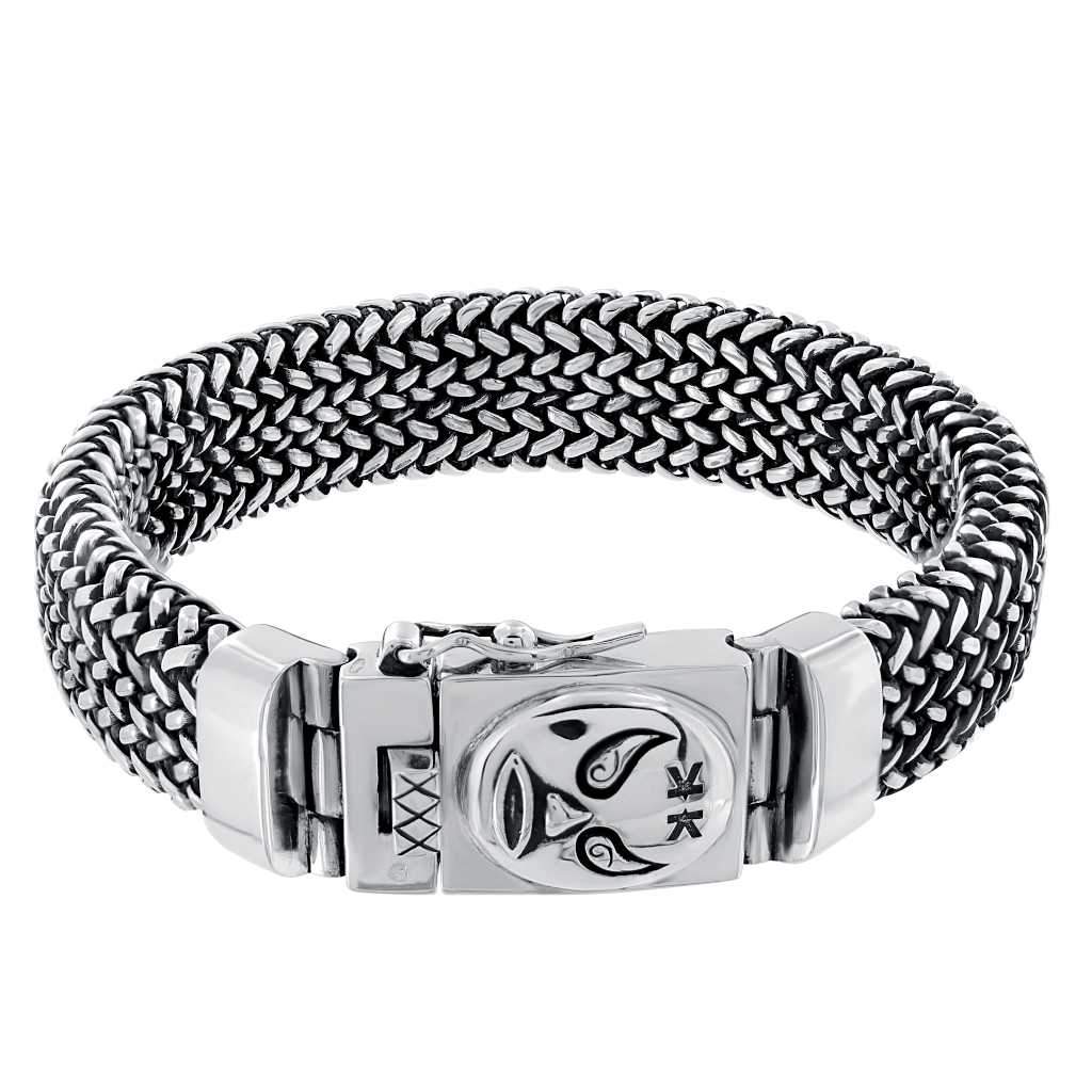 Bracelet Oval Flat Chain - Macho Libre Lock - IKKU Jewelry